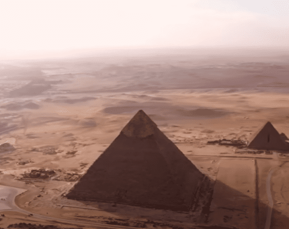Pyramids of Giza, a historical landmark and the subject of Nikola Tesla's alleged revelations about their secrets.