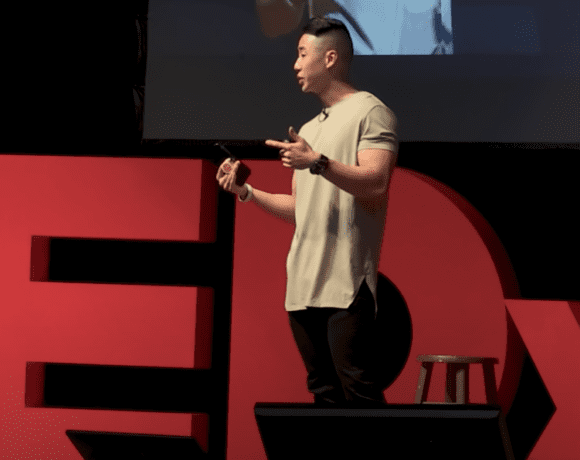Vincent Lam, speaker at TEDxRanneySchool, promoting the power of fitness.