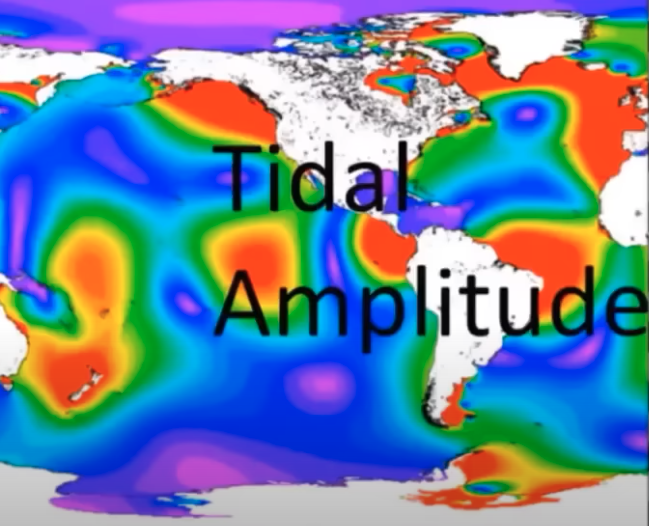 Image of Tidal Amplitude Illustrating Tidal Nodes