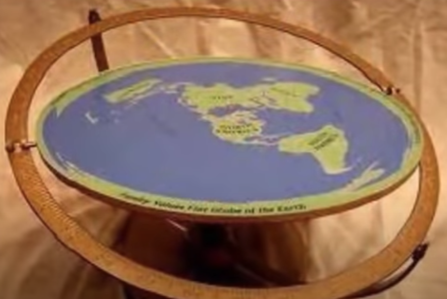 Flat Earth Model Illustration.