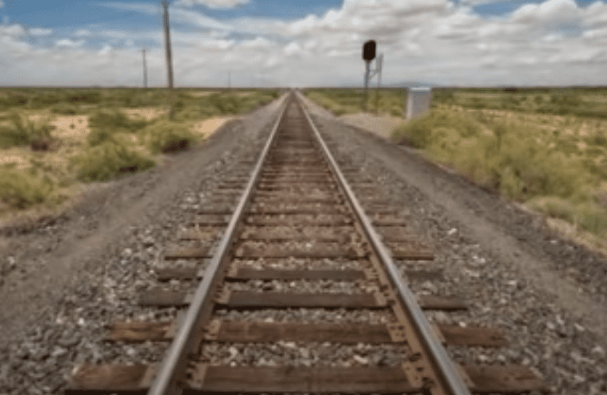 Train tracks disappearing into the horizon - evidence of a flat Earth