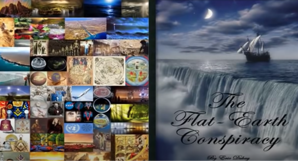 "Cover of 'The Flat Earth Conspiracy' audiobook by Eric Dubay."