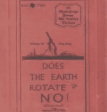 "Does the Earth Rotate? No!" audiobook cover.