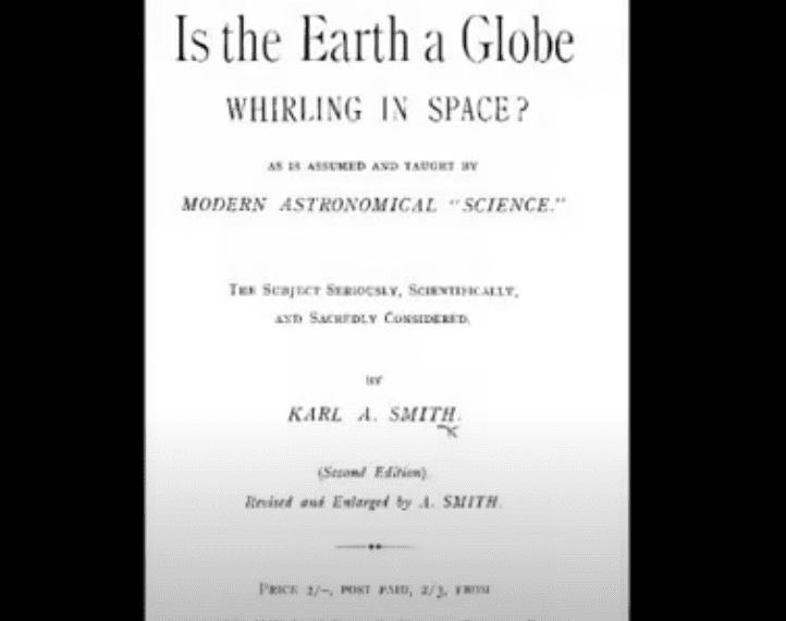 over of Karl Smith's 1904 book, featured in Eric Dubay's audiobook on the flat earth topic.