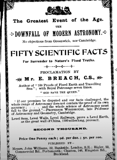 Ebenezer Breach's scientific facts on astronomy document