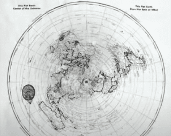 Old flat earth map of the world