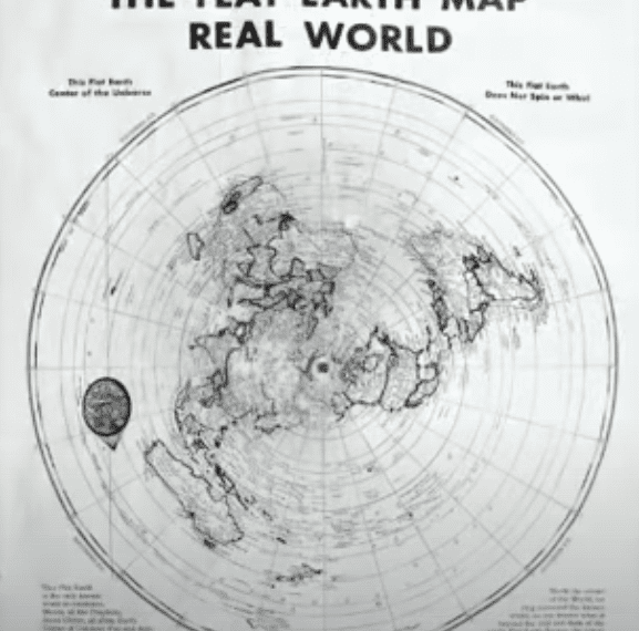 Old flat earth map of the world