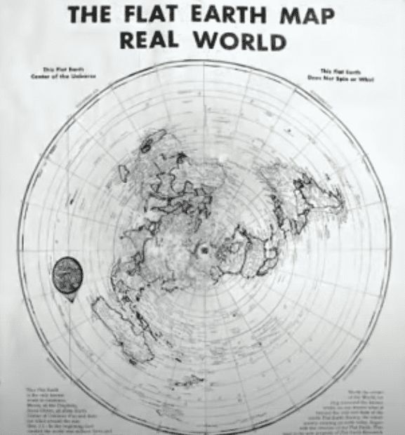 Old flat earth map of the world