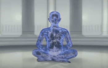 Universal consciousness, animated meditation picture, energy flow