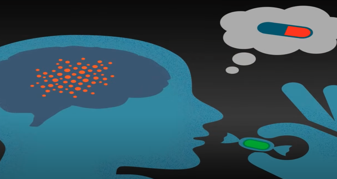 Psychoneuroimmunology, placebo effect, animated candy picture