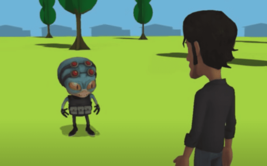 alien and human animated