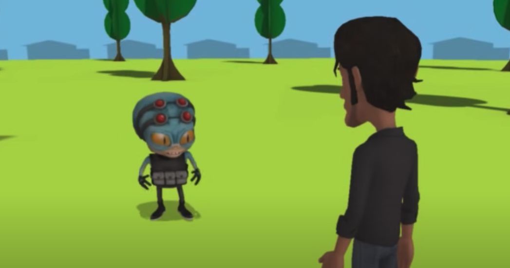 alien and human animated