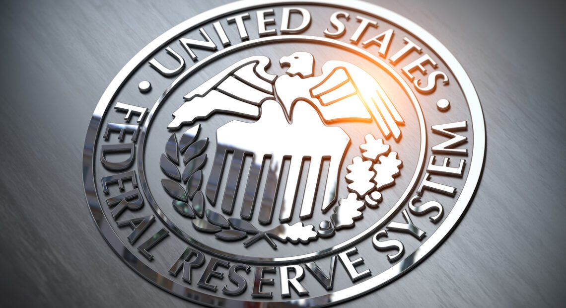 FED federal reserve of USA symbol and sign.