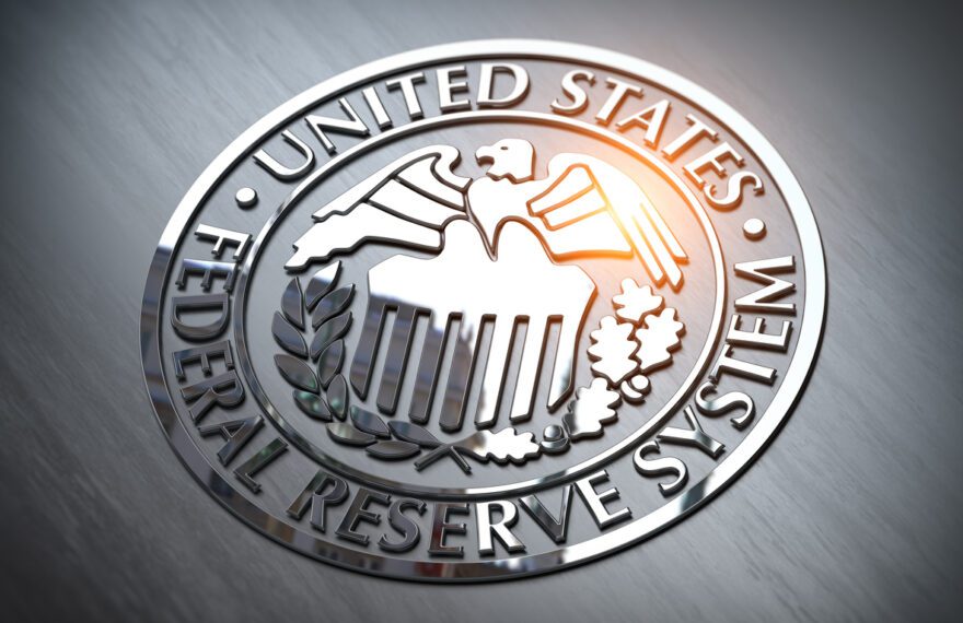 FED federal reserve of USA symbol and sign.