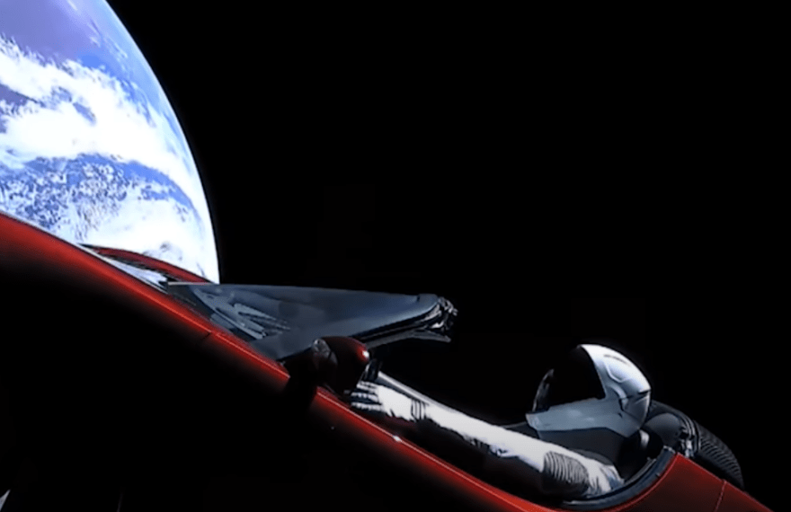 Tesla in space