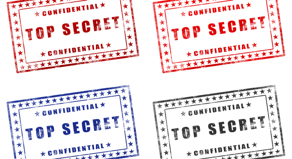 confidential top secret stamp