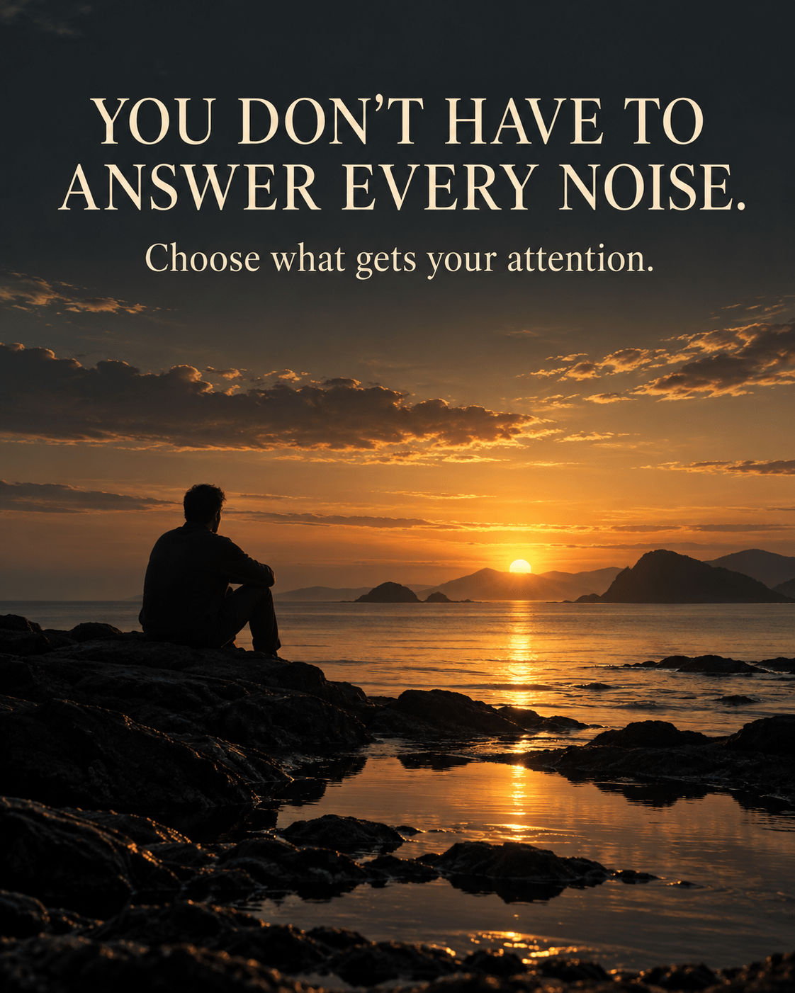 Choose your attention — an original VEGASTAR reflection illustration.