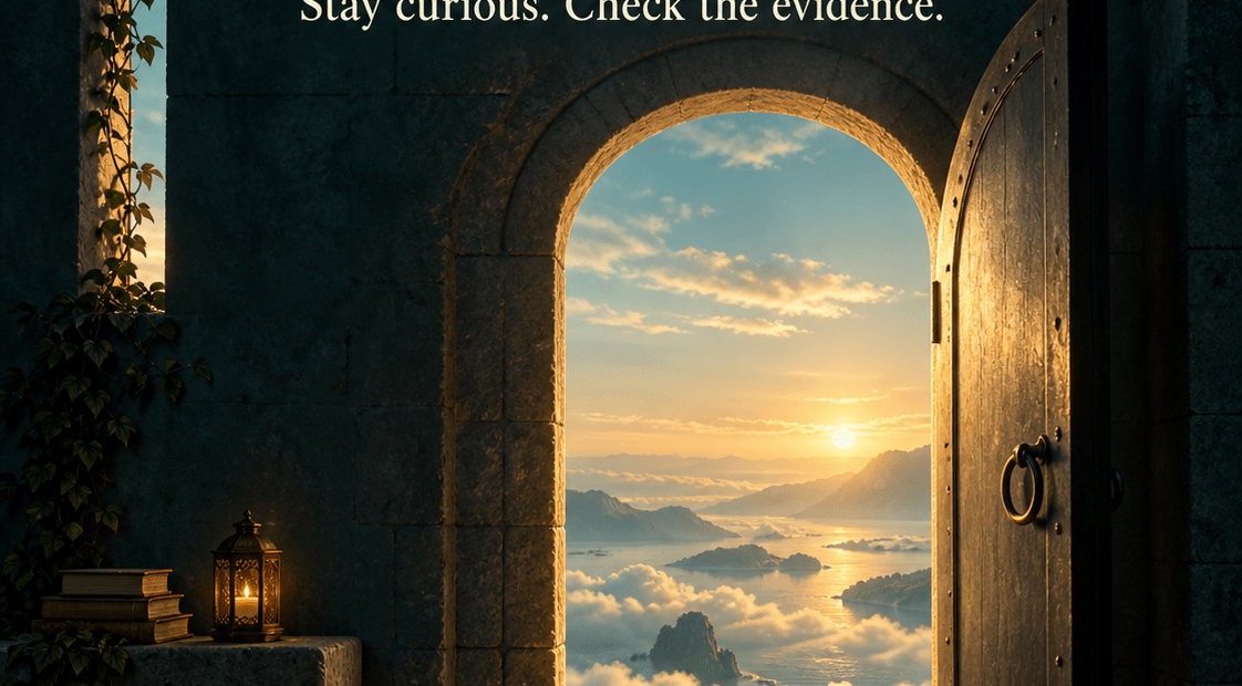 Stay curious — original VEGASTAR artwork about questioning ideas.